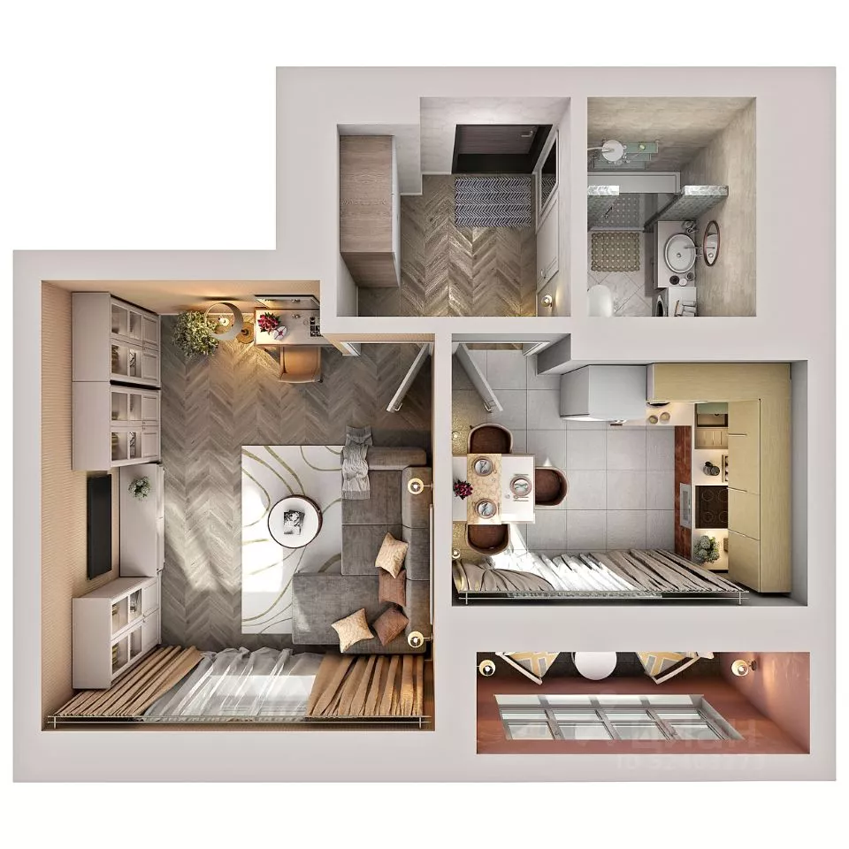 Baibol - 1-комн. квартира, 34,68 м²